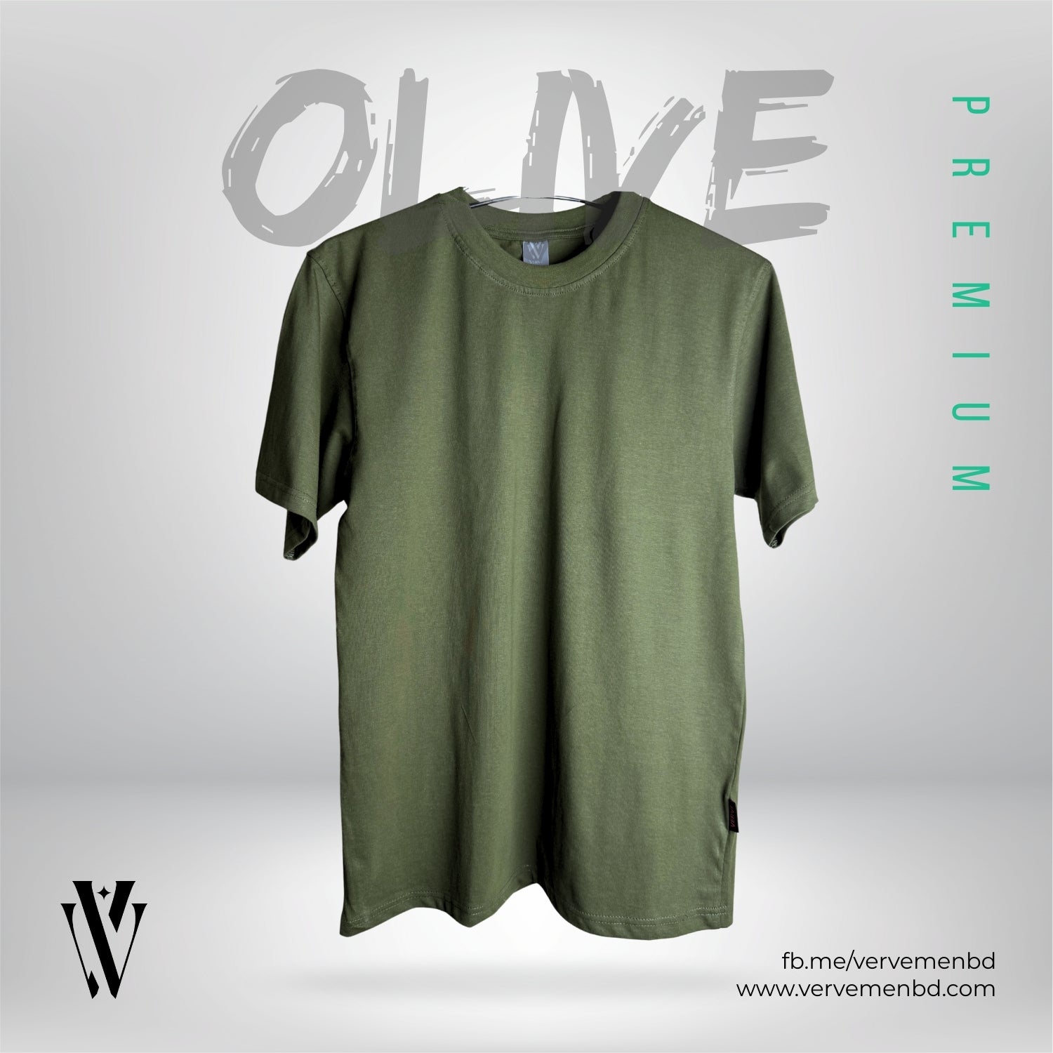 Half Sleeve Solid Tshirt - Olive