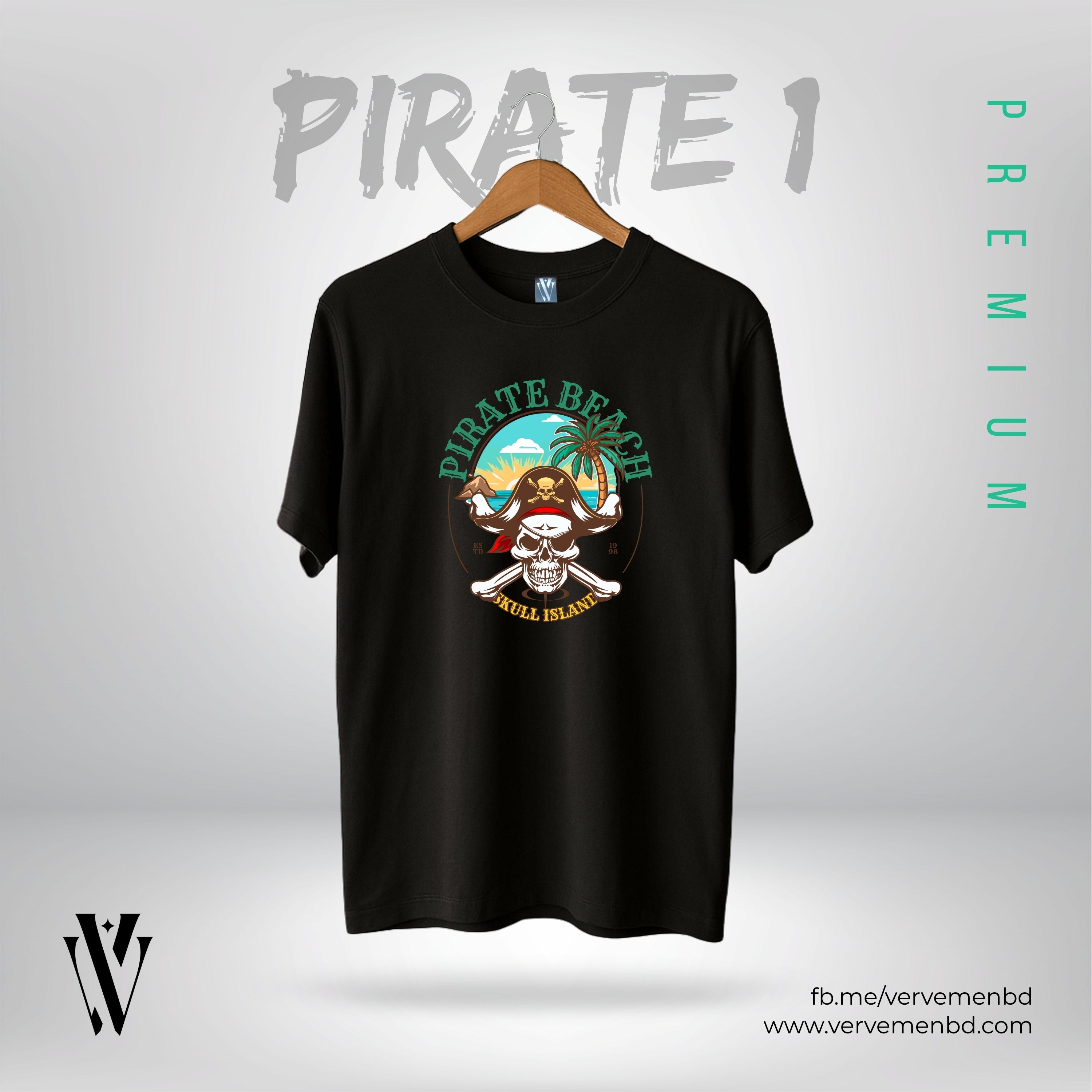 Half Sleeve Tshirt - Pirate 1