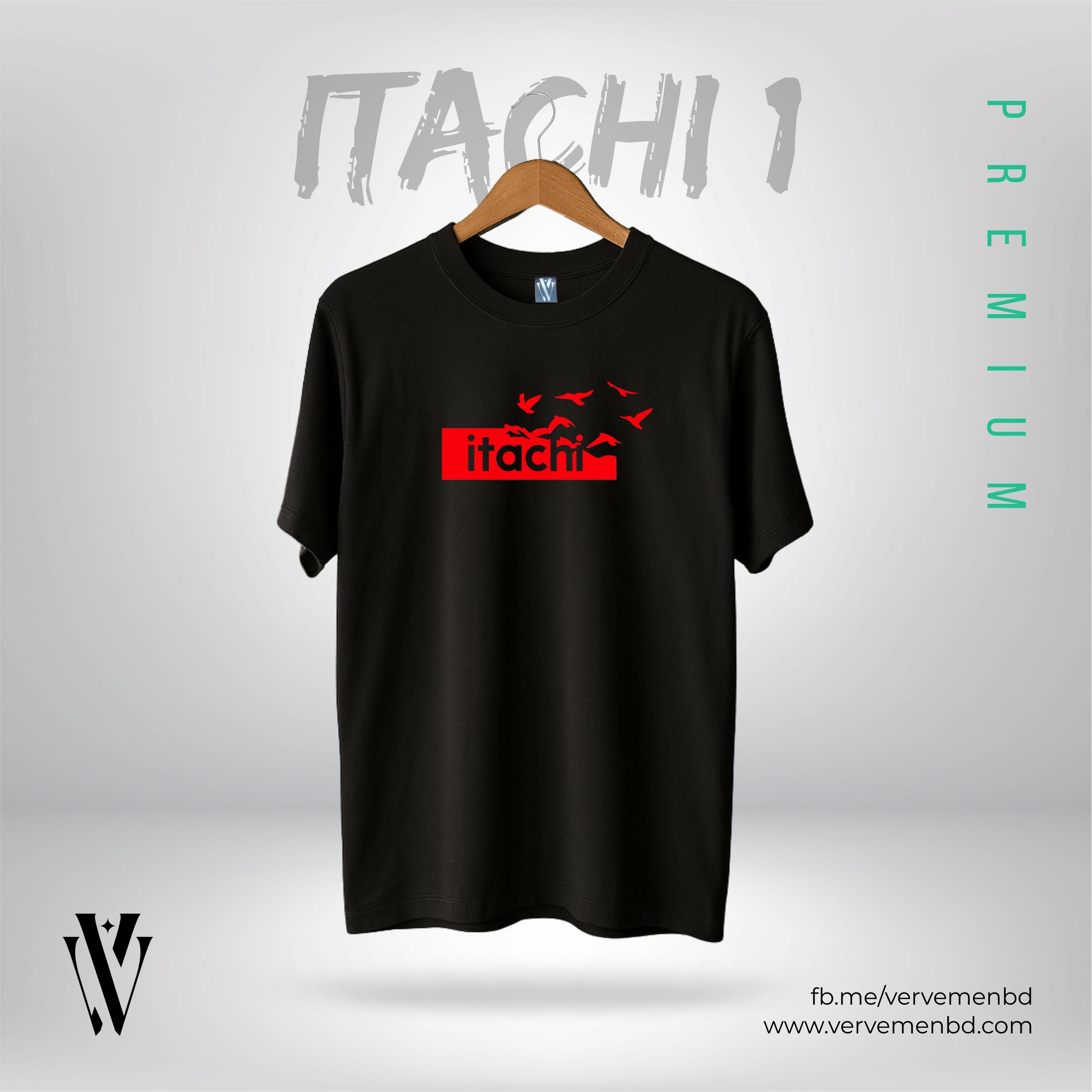 Half Sleeve Tshirt - Itachi 1