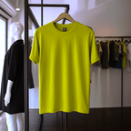 Half Sleeve Solid Tshirt - Neon Yellow