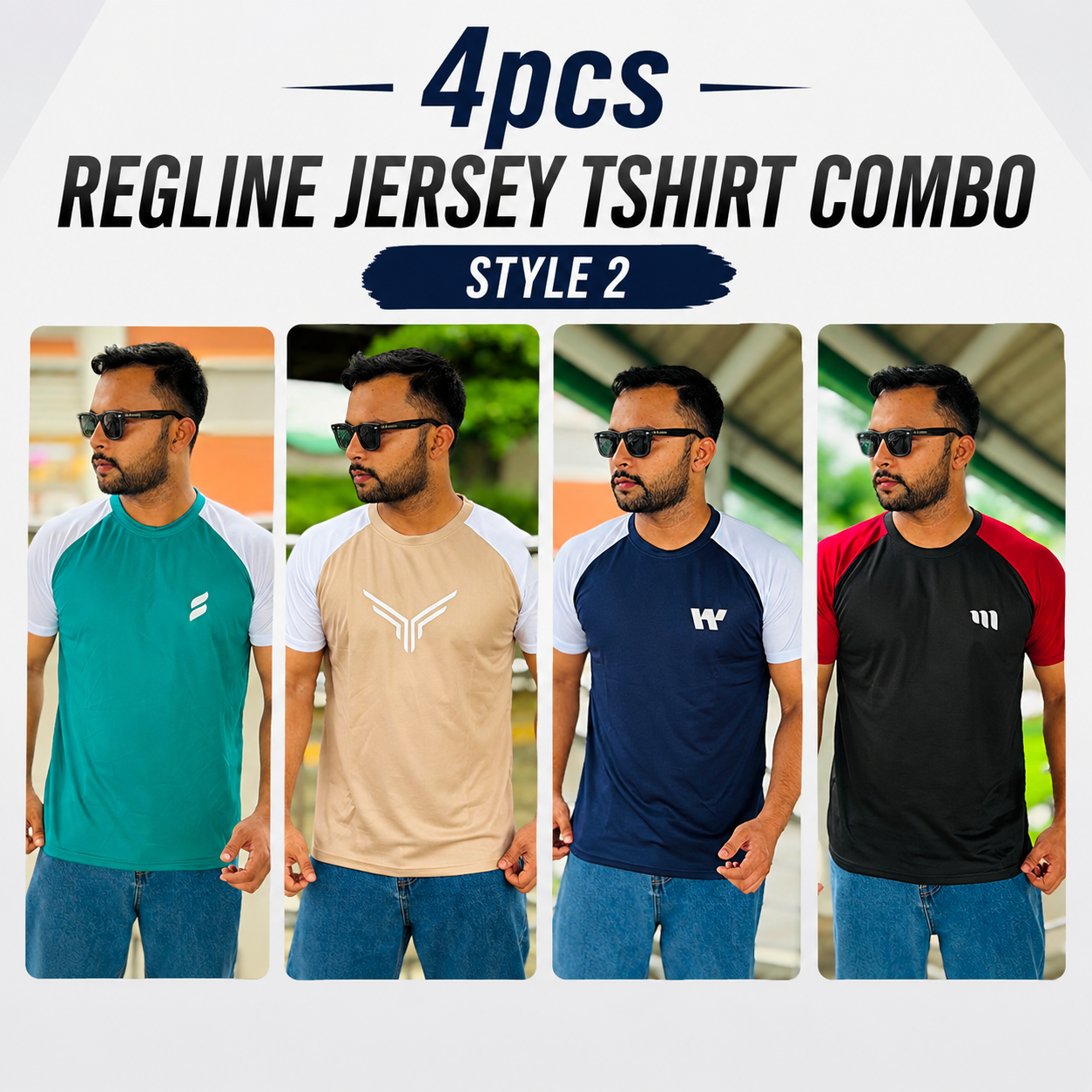 4pcs Regline Jersey tshirt - Combo 2