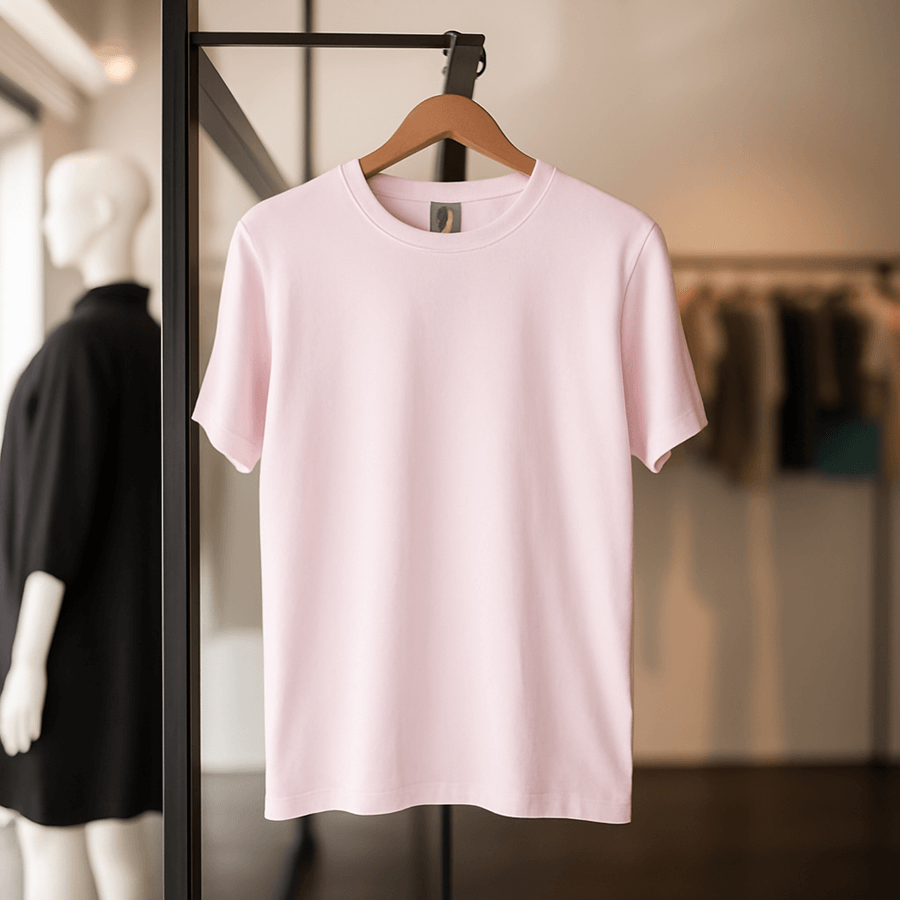 Half Sleeve Solid Tshirt - Pink