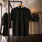 Half Sleeve Solid Tshirt - Black
