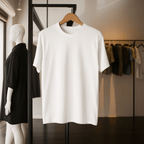 Half Sleeve Solid Tshirt - White