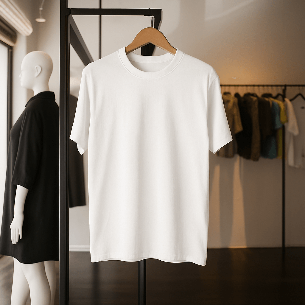 Half Sleeve Solid Tshirt - White