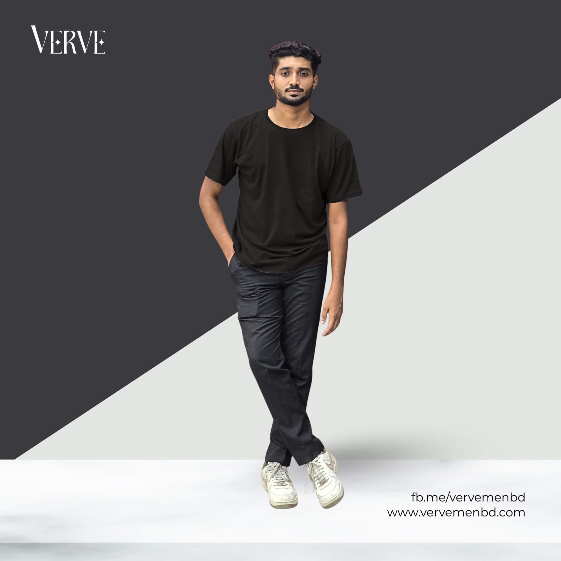 Half Sleeve Solid Tshirt - Black