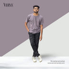 Half Sleeve Solid Tshirt - Charcoal Gray