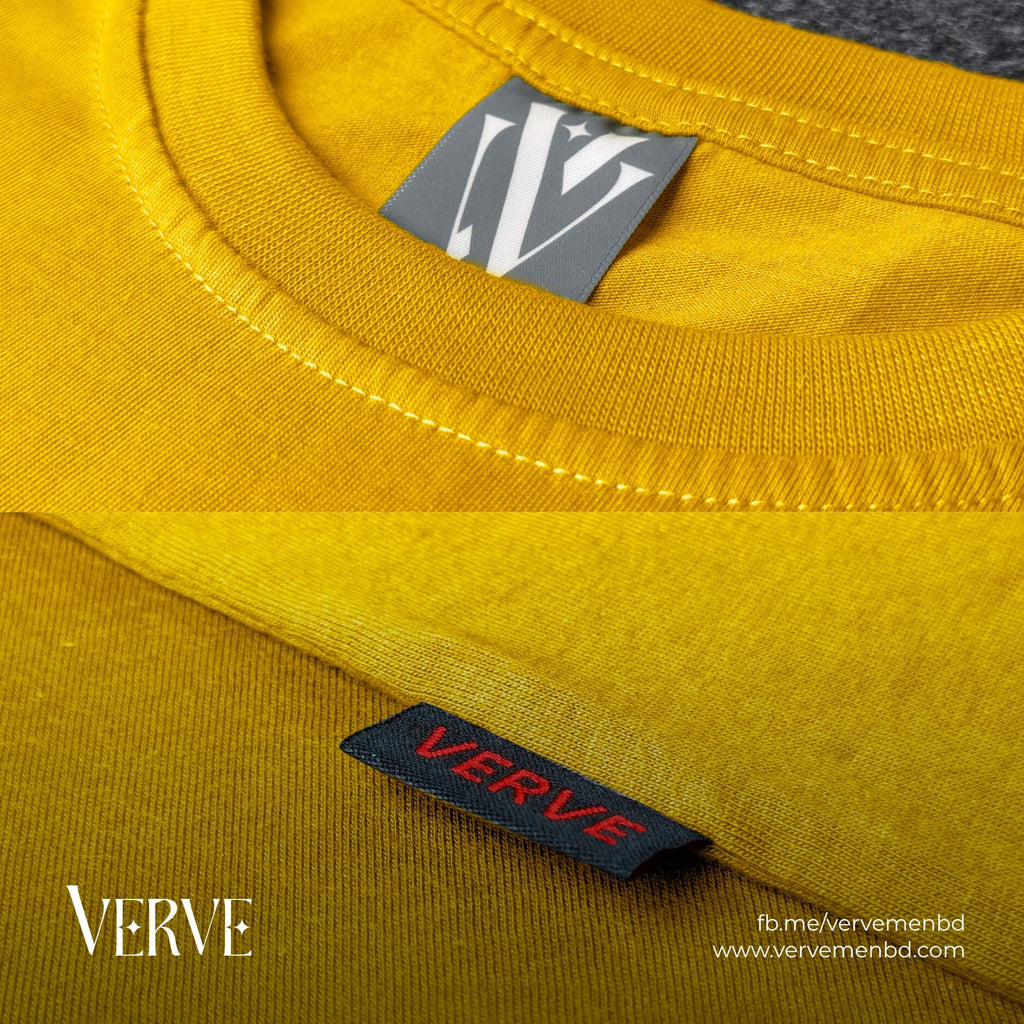 Half Sleeve Solid Tshirt - Yellow